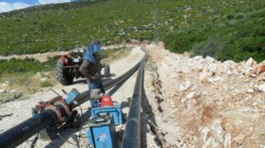 Milas-Bodrum yolu gelişme b&ouml;lgesinde su sevinci