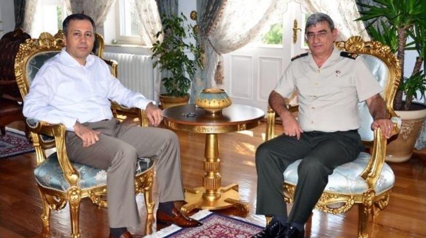 Tugay Komutanından Vali Yerlikaya'ya Veda Ziyareti