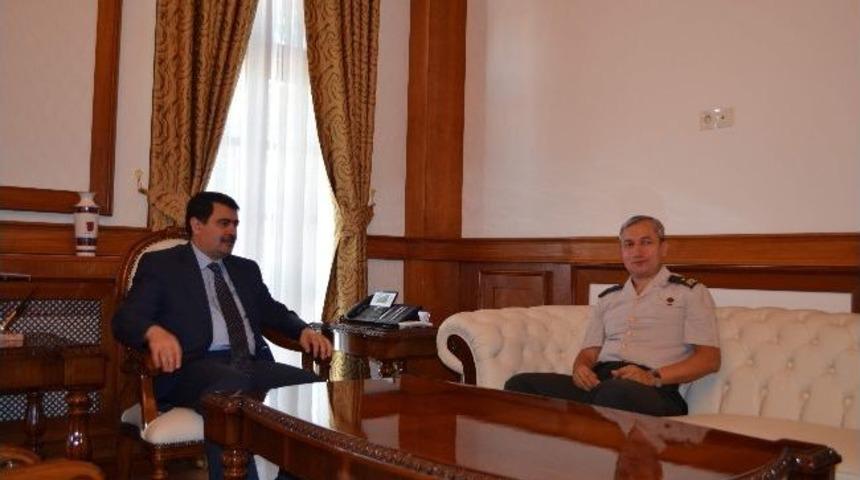 2. Ordu Kurmay Yarbaşkanı Tuğgeneral Halil Erkek&rsquo;ten, Vali Vasip Şahin&rsquo;e Veda Ziyareti