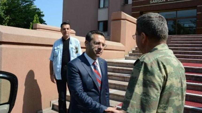Tuğgeneral G&ouml;ktan&rsquo;dan Vali Aksoy&rsquo;a Veda Ziyareti