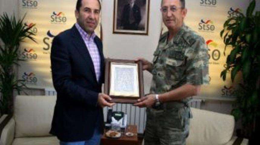 Tuğgeneral İlter&rsquo;den, Sivas Ticaret Ve Sanayi Odasına Veda Ziyareti