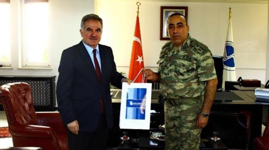 Tuğgeneral &Ccedil;ınar&rsquo;dan Rekt&ouml;r Elmas&rsquo;a Veda Ziyareti