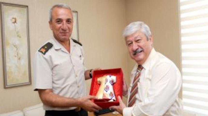 Garnizon Komutanı Tuğgeneral Korkmaz'dan Akaydın'a Veda Ziyareti