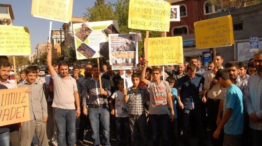 Mısır'daki Katliam Siverek'te Protesto Edildi