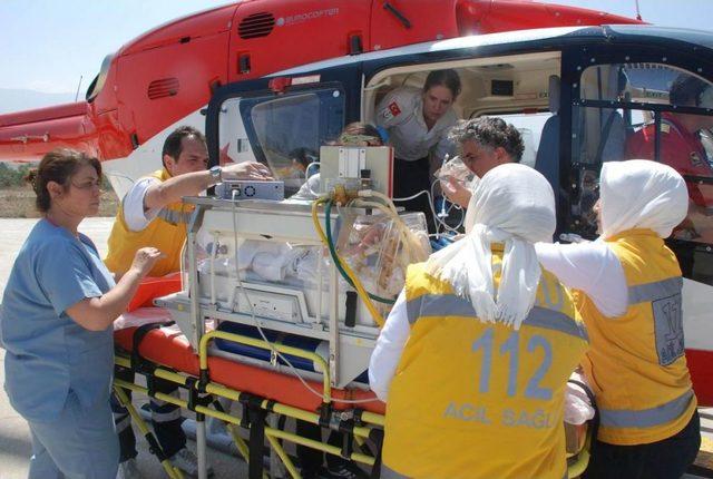 Ambulans Helikopter, 7 Aylık Doğan Bebek Için Havalandı