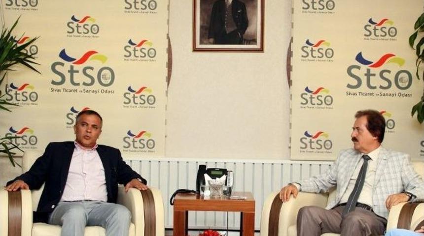 C&uuml; Rekt&ouml;r&uuml; Kocacık&rsquo;tan Sivas Ticaret Ve Sanayi Odasına Ziyaret