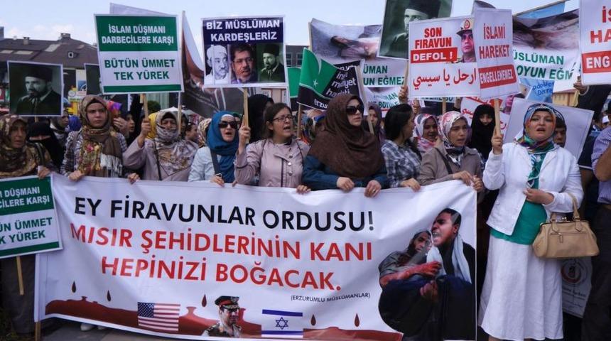 Mısır'daki Katliam, Erzurum'da Protesto Edildi