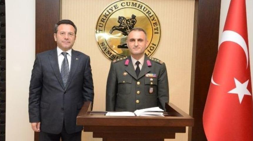 Yeni Garnizon Komutanı&rsquo;ndan Vali Aksoy&rsquo;a Ziyaret