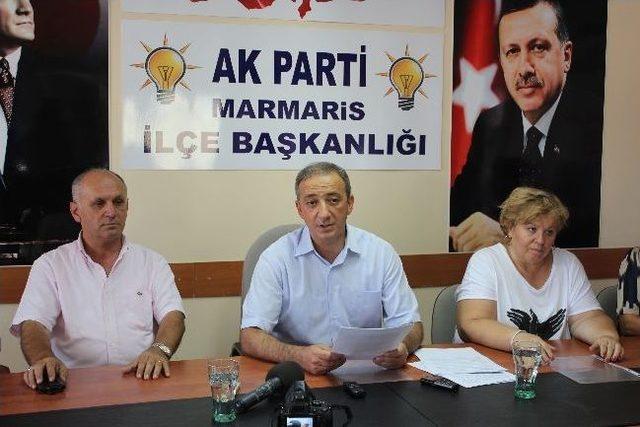 Ak Parti Marmaris İlçe Başkanı Marmaris'te Belediye Başkanı Ve İş Adamı Arasında Yaşanılan Gerginliği Değerlendirdi