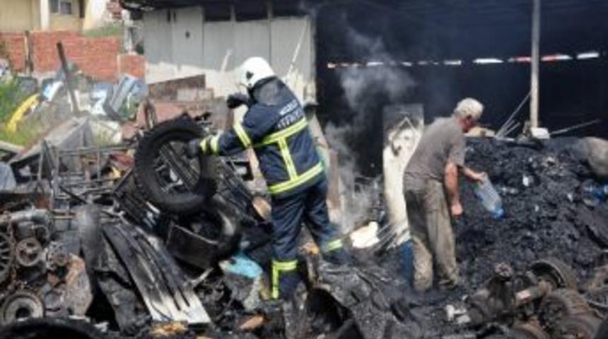 Hurdacıda &Ccedil;ıkan Yangına İtfaiye M&uuml;dahale Etti