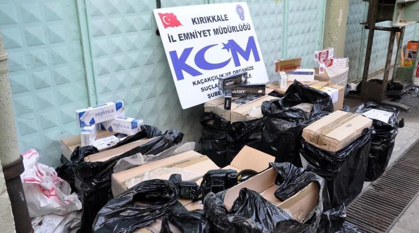 Kırıkkale'de Ka&ccedil;ak Sigara Operasyonu: 10 Bin Paket Ka&ccedil;ak Sigara Ele Getirildi