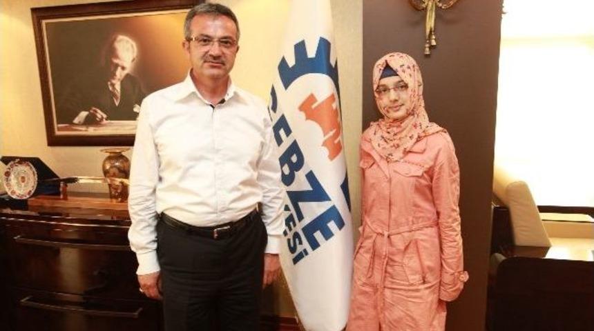 Gebze'nin Sbs'deki Gururu Şeymanur, Başkan K&ouml;şker'i Ziyaret Etti