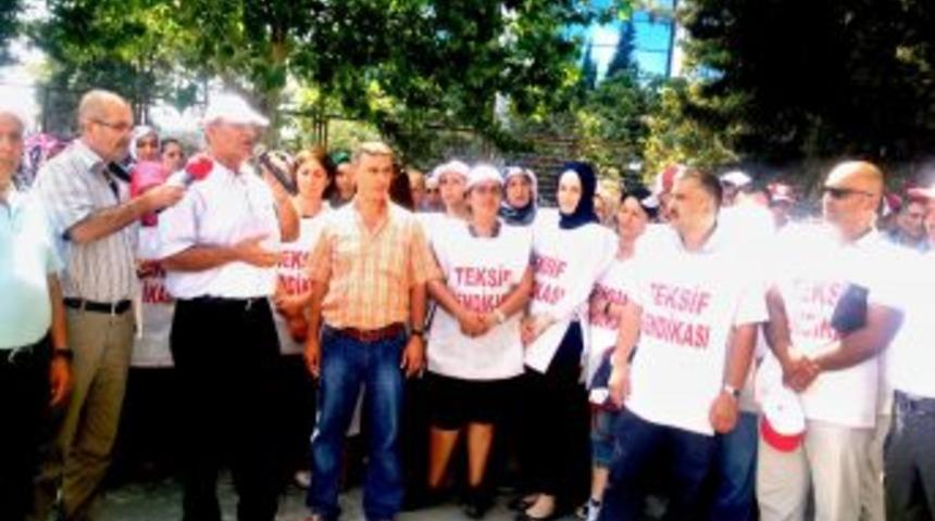 Grev Yapan Tekstil Iş&ccedil;ilerine Destek Ziyareti