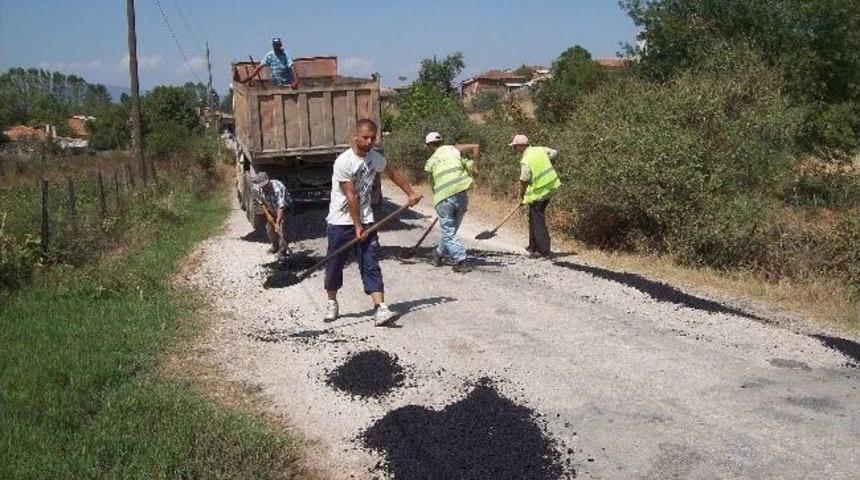 &Ccedil;anda K&ouml;y Yollarının Tamiri S&uuml;r&uuml;yor