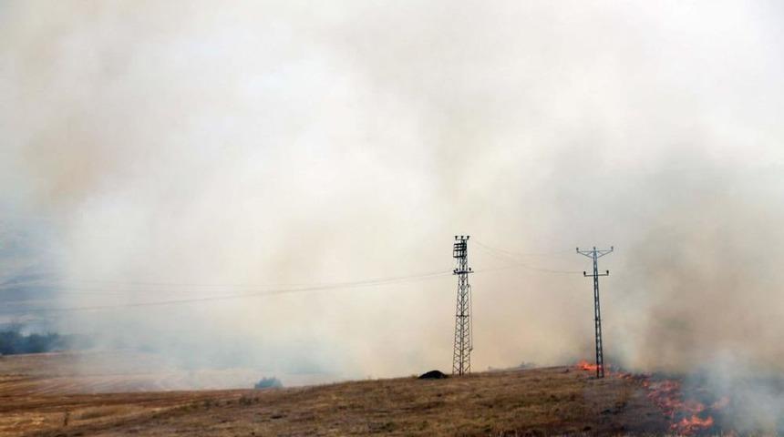 Şarkışla'da Anız Yangını