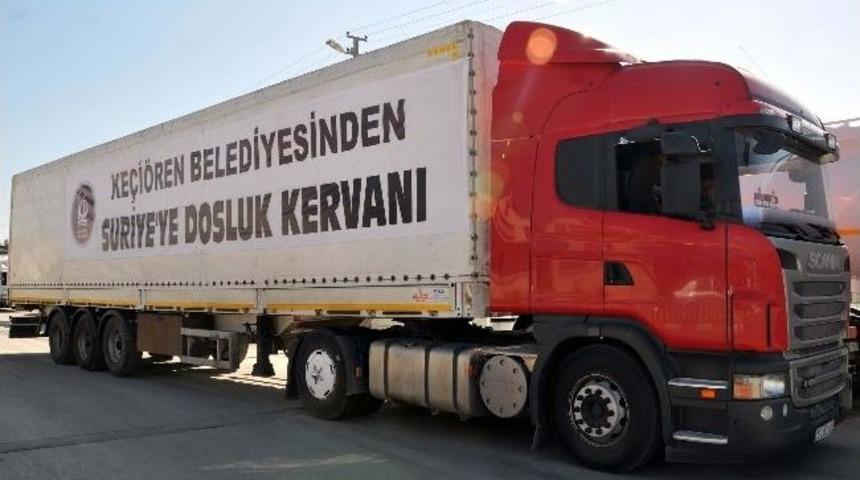 Suriyeli Yetimler İ&ccedil;in Yardım Tırı Yola &Ccedil;ıktı