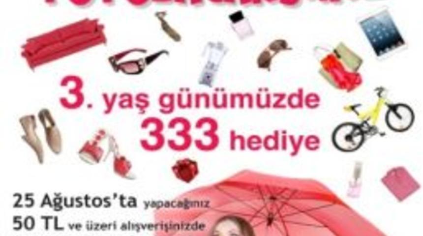 Prıme Mall İskenderun&rsquo;dan 3. Yaşında Hediye Yağmuru