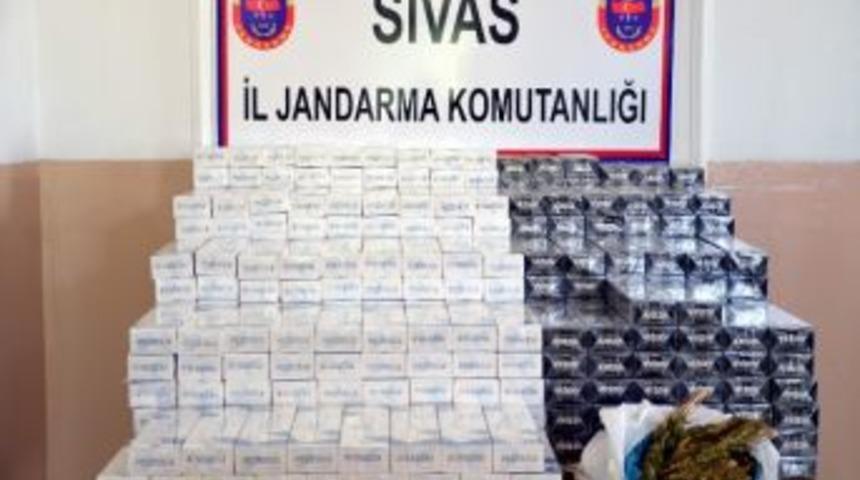 Sivas&rsquo;ta Ka&ccedil;ak Sigara Ve Uyuşturucu Madde Ele Ge&ccedil;irildi