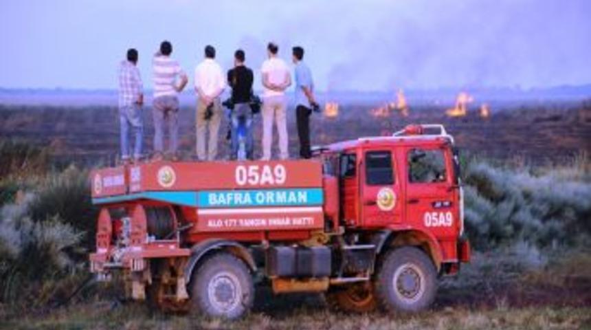 Kızılırmak Deltası'nda &Ccedil;ıkan Yangında Binlerce Kuş Yavrusu Telef Oldu
