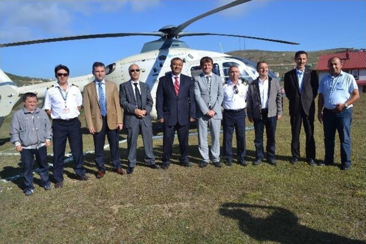 Vali Kenan &Ccedil;ift&ccedil;i, Helitaksi İle Yaylaları Gezdi
