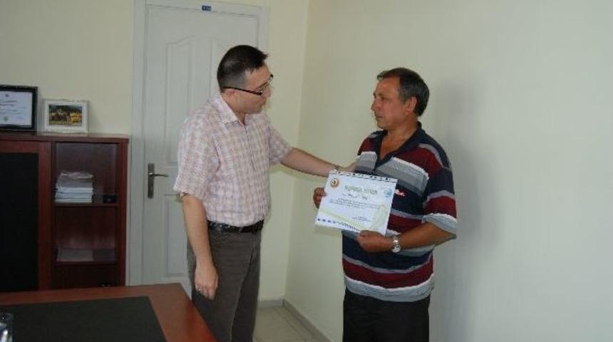 Yangını İhbar Eden Vatandaşa Plaket