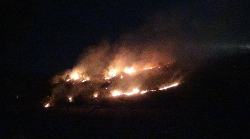 Tarım Alanında &Ccedil;ıkan Yangın Korkuttu