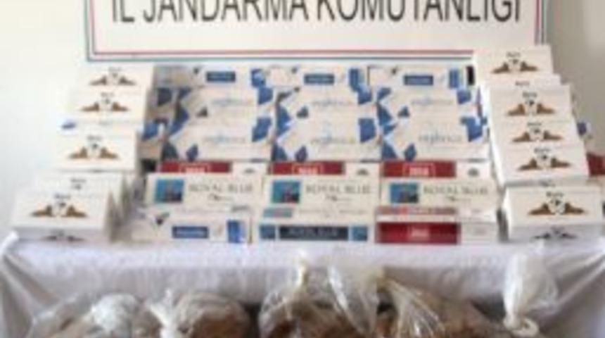 Jandarmadan Ka&ccedil;ak Sigara Operasyonu