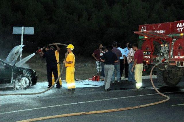 Muğla'da Araç Yangını