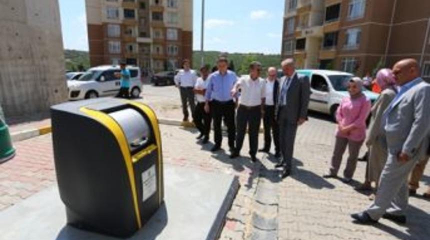 Başakşehir&rsquo;de  yeraltı &ccedil;&ouml;p konteynerleri yaygınlaşıyor