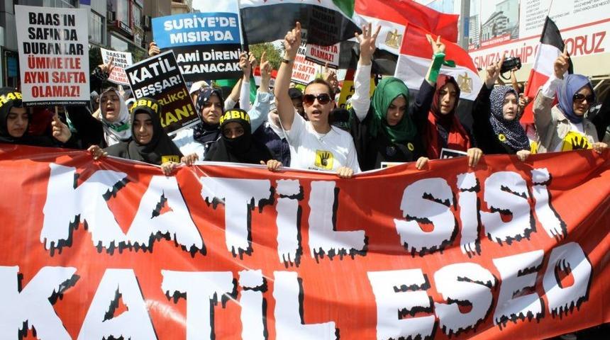 Binlerce Kişi, Mısır Ve Suriye'deki Katliamları Protesto Etti