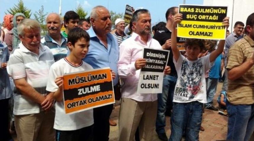 Giresun&rsquo;da Suriye Ve Mısır'daki Katliamlara Tepki