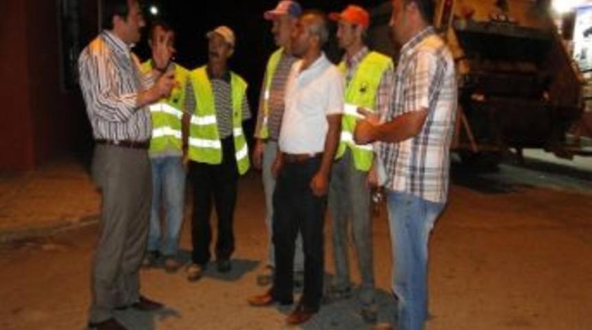 Başkan Uzunkaya Temizlik &Ccedil;alışmalarını Denetledi