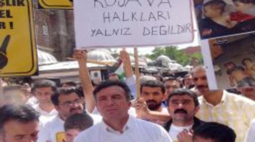 Ağrı'da Mısır Ve Suriye Protestosu
