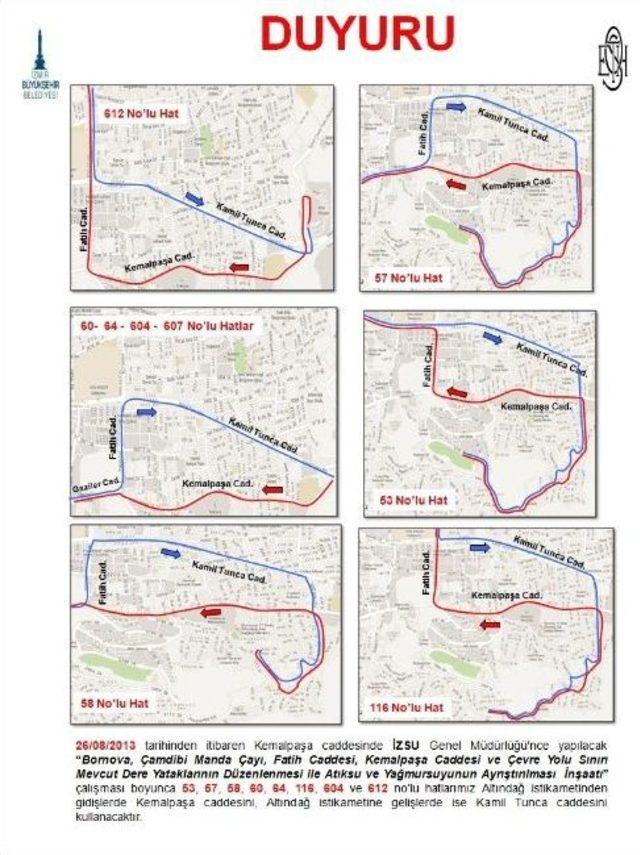 Çamdibi Trafiğine Geçici Düzenleme