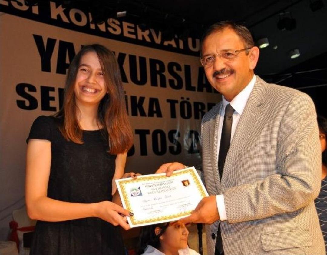 Konservatuvar &Ouml;ğrencileri Sertifikalarını Aldı