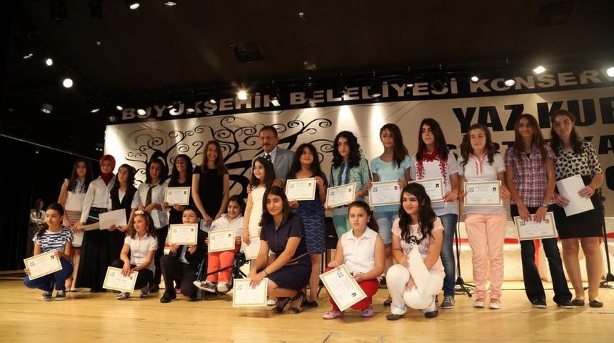 B&uuml;y&uuml;kşehir Belediye Konservatuvarı Yaz D&ouml;nemi Mezunlarını Uğurladı