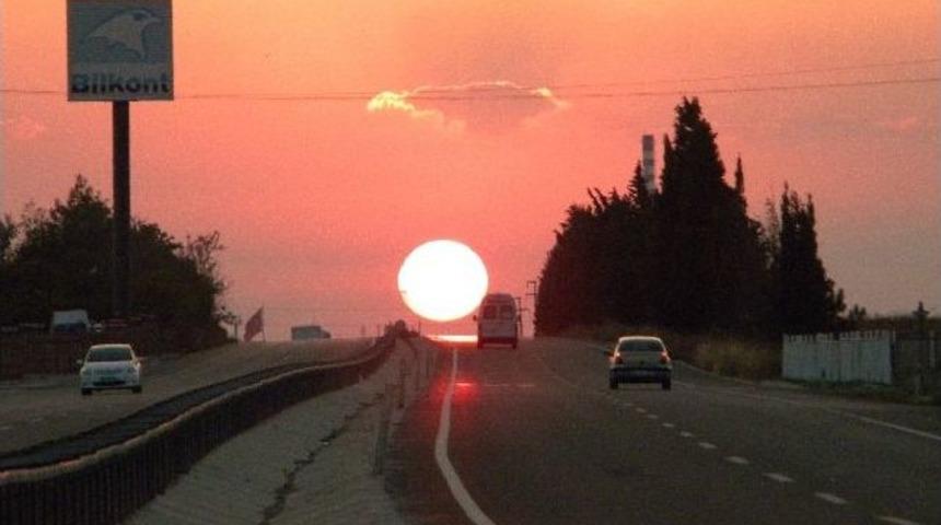 Tekirdağ&rsquo;da Seyirlik G&uuml;n Batımı