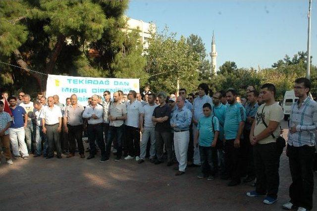 Tekirdağ’da Mısır Protestosu