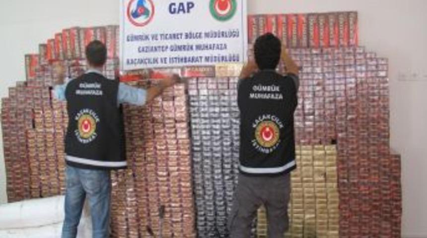 Gaziantep'te 13 Bin 700 Paket Ka&ccedil;ak Sigara Ele Ge&ccedil;irildi