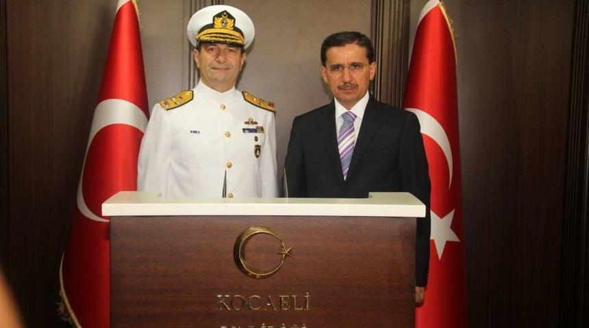 Yeni Atanan Donanma Komutanından Vali Topaca'ya Nezaket Ziyareti