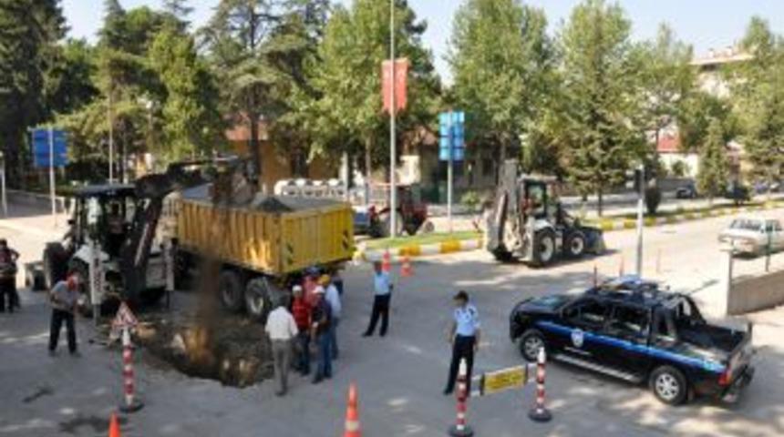 Erbaa'da Altyapı &Ccedil;alışmaları Hız Kesmeden Devam Ediyor