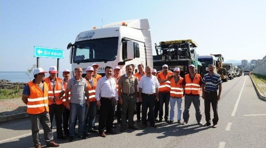 Trabzon Belediyesi’nden Beşikdüzü’ne Asfalt Desteği