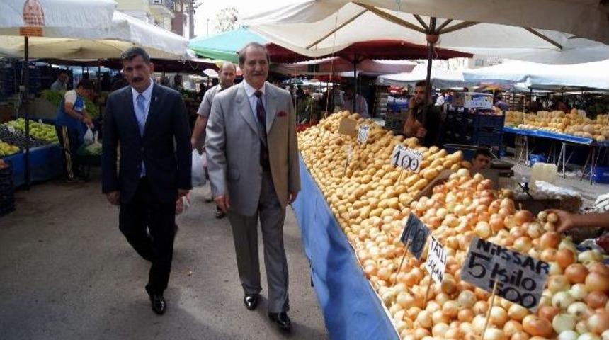 Sesob Başkanı K&ouml;ksal, Pazarcı Esnafının Sorunlarını Dinledi