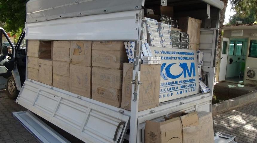 Viranşehir'de 72 Bin 500 Paket Ka&ccedil;ak Sigara Ele Ge&ccedil;irildi