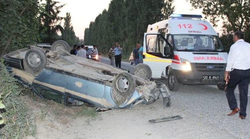 Honaz'da Trafik Kazası: 1 Yaralı