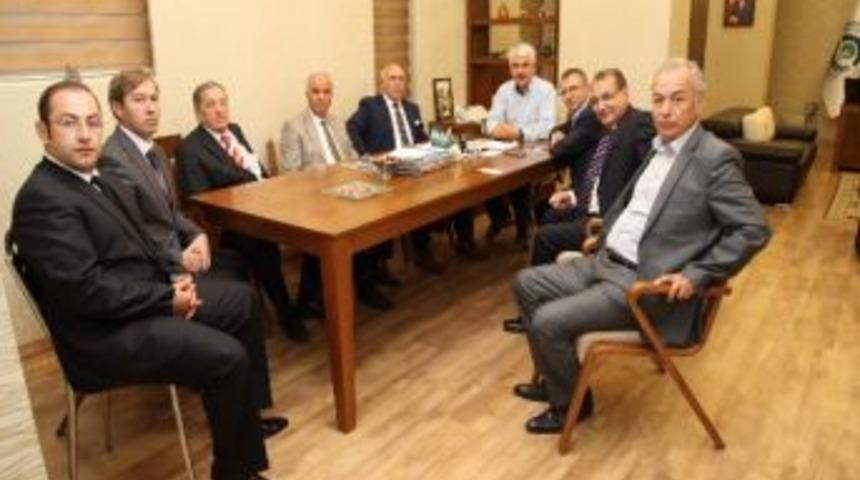 T&uuml;rk D&uuml;nyası M&uuml;hendisler Ve Mimarlar Birliği&rsquo;nden Başkan Sakallı'ya Ziyaret