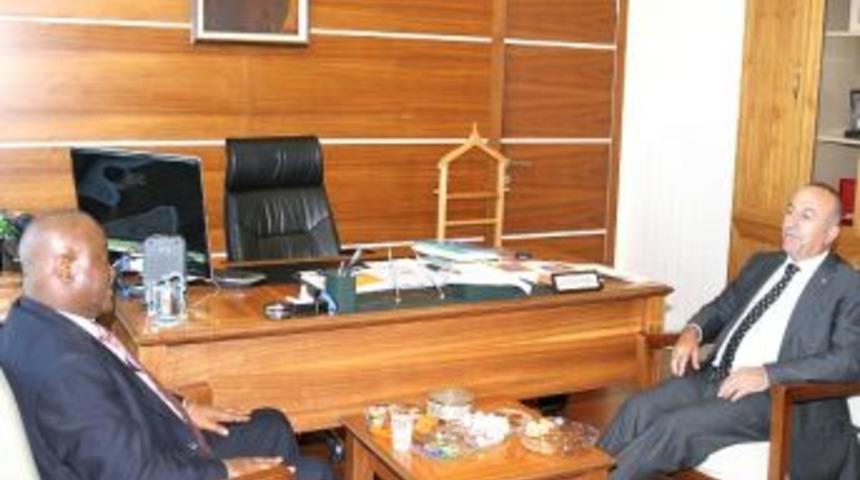 &Ccedil;avuşoğlu, G&uuml;ney Afrika B&uuml;y&uuml;kel&ccedil;isi Ile G&ouml;r&uuml;şt&uuml;