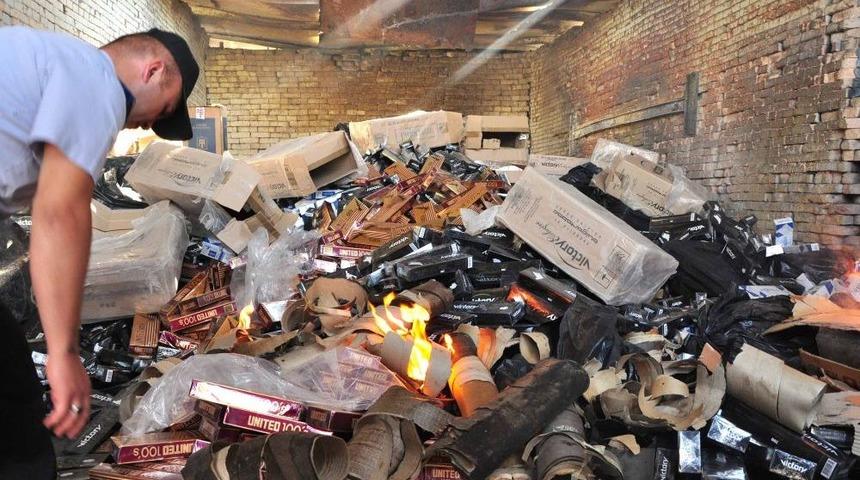 80 Bin Paket Ka&ccedil;ak Sigara K&uuml;l Oldu