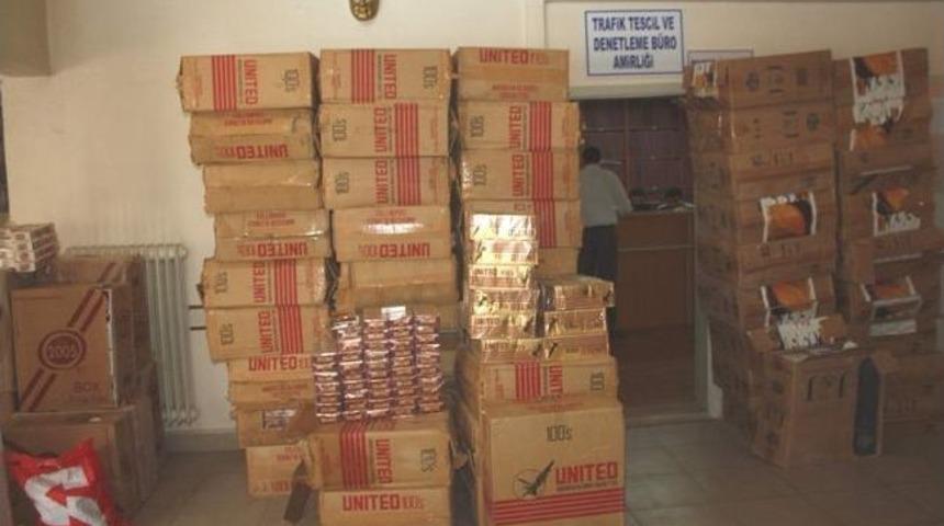 Afyonkarahisar&rsquo;da 2013 Yılının En B&uuml;y&uuml;k Ka&ccedil;ak Sigara Operasyonu