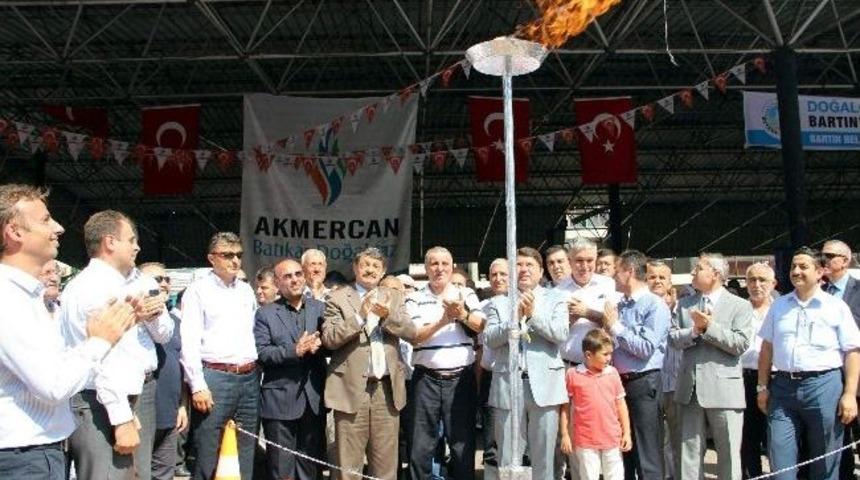 Bartın'da Doğalgaz Meşalesi Yakıldı